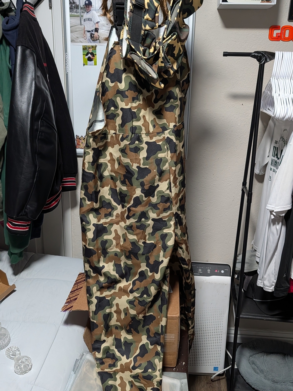 Camouflage Costume Overalls - Men's Camo man With mullet Etc